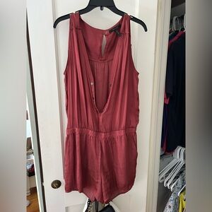 BCBG MaxAzria Satin Romper Sz M